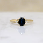 Oval Sapphire Ring with Diamond Accents