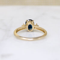 Oval Sapphire Ring with Diamond Accents