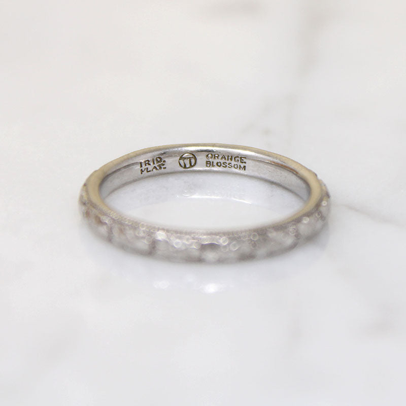 Fresh "Orange Blossom" Platinum Band by Traub