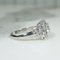 Edwardian Beauty Diamond Platinum Engagement Ring