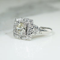Edwardian Beauty Diamond Platinum Engagement Ring
