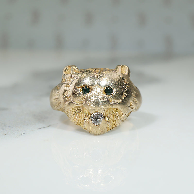 Victorian Gold Lion Ring