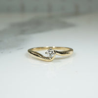 Vintage 1960s Gold Diamond Ring