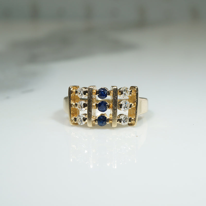 Perfect Pinky Ring of Sapphires & Diamonds