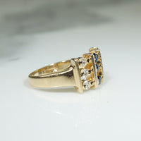 Perfect Pinky Ring of Sapphires & Diamonds