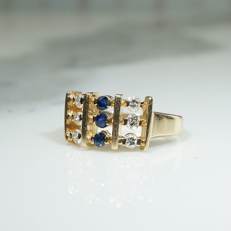 Perfect Pinky Ring of Sapphires & Diamonds