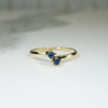 Gold and Sapphire Crossover Ring