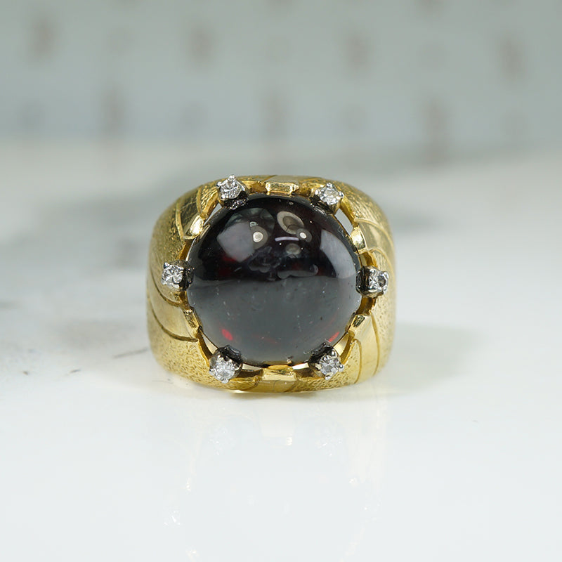 Spritzer and Fuhrmann Garnet Carbuncle Ring