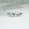 Dazzling Edwardian Diamond & Platinum Trilogy Ring 