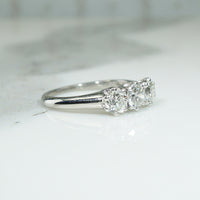 Dazzling Edwardian Diamond & Platinum Trilogy Ring 