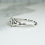 Dazzling Edwardian Diamond & Platinum Trilogy Ring 