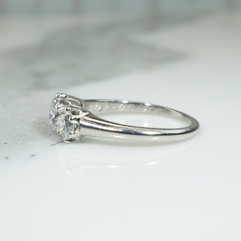 Dazzling Edwardian Diamond & Platinum Trilogy Ring 