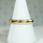 Fabulous Faceted Gold Wedding Band 1935