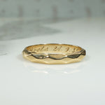 Fabulous Faceted Gold Wedding Band 1935