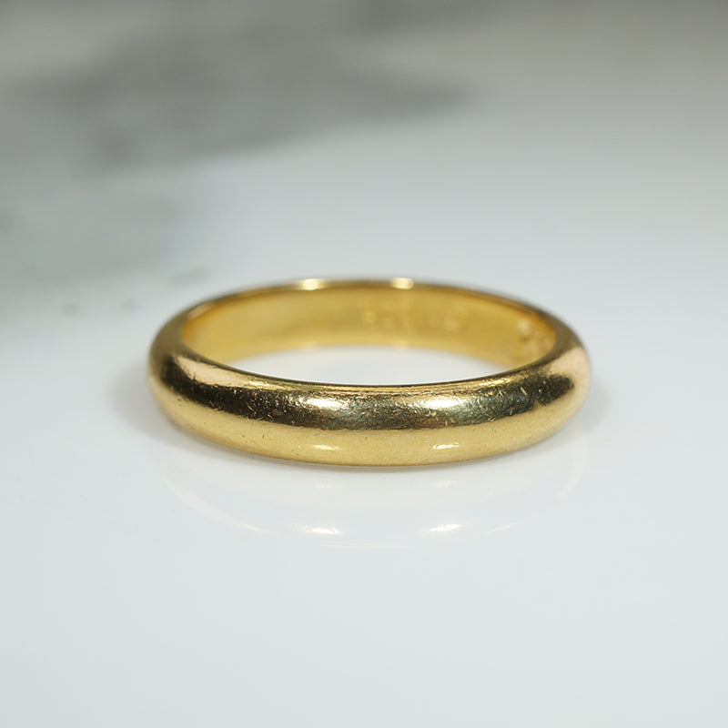 Antique 19k Yellow Gold Wedding Band Dated 1929