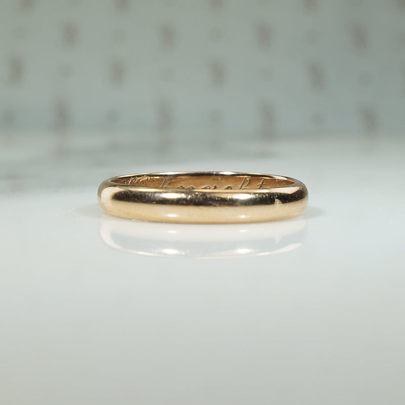 Antique Gold Wedding Band 1917