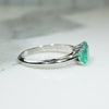 Glowing Green Emerald in Recycled Platinum