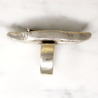 Three-Dimensional Sterling Silver Canoe Ring