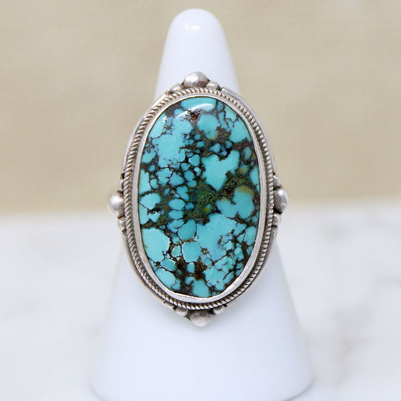Stunning Tibetan Turquoise in Sterling Ring