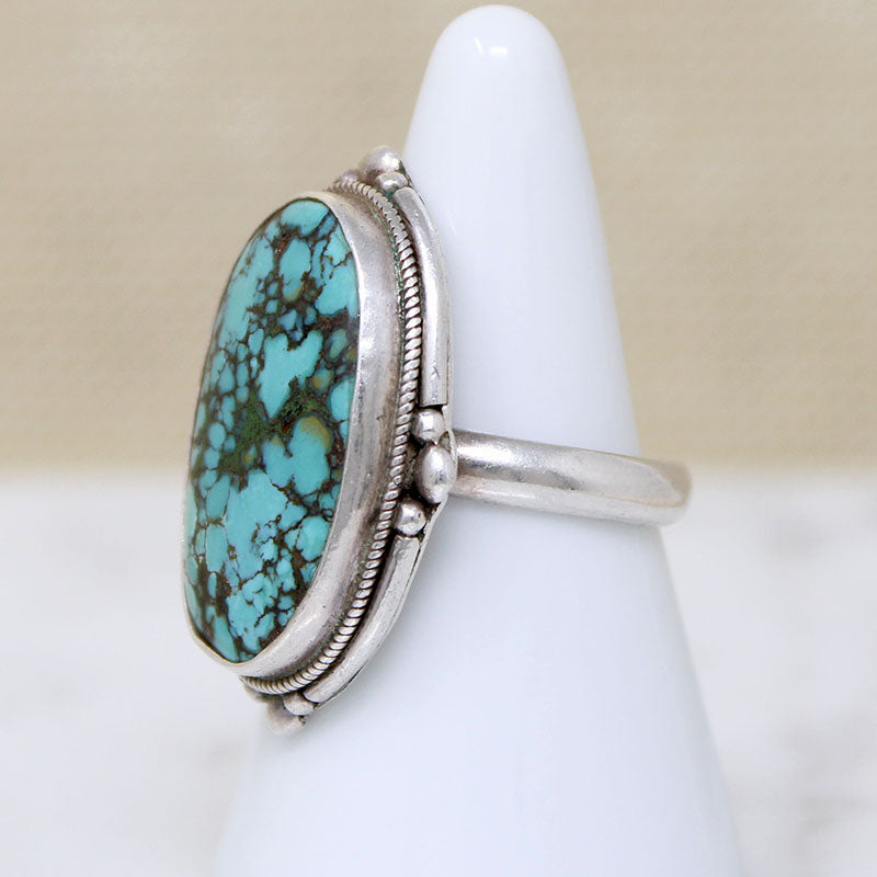Stunning Tibetan Turquoise in Sterling Ring