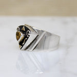 New Wave Triangles Sterling & Citrine Ring