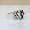 New Wave Triangles Sterling & Citrine Ring