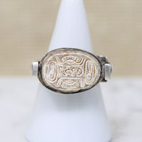 Wild Egyptian Scarab & Sterling Statement Ring