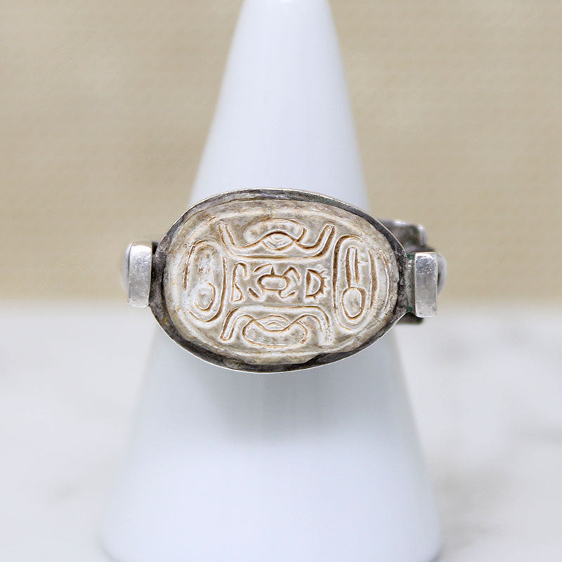 Wild Egyptian Scarab & Sterling Statement Ring