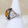 Tigers Eye in Elaborate Sterling Silver Ring