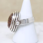 Rulitaled Quartz in Sterling Swivel Ring