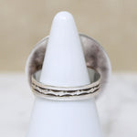 Engraved Silver Domed Rattle Ring