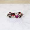 Berry-Colored Garnets in Sterling Silver Ring