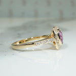 Delightful Deep Pink Sapphire and Diamond Ring