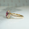 Delightful Deep Pink Sapphire and Diamond Ring