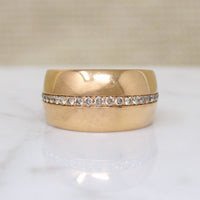 "Tubo Rotondo" 18k Gold & Diamond Band by Scheffel