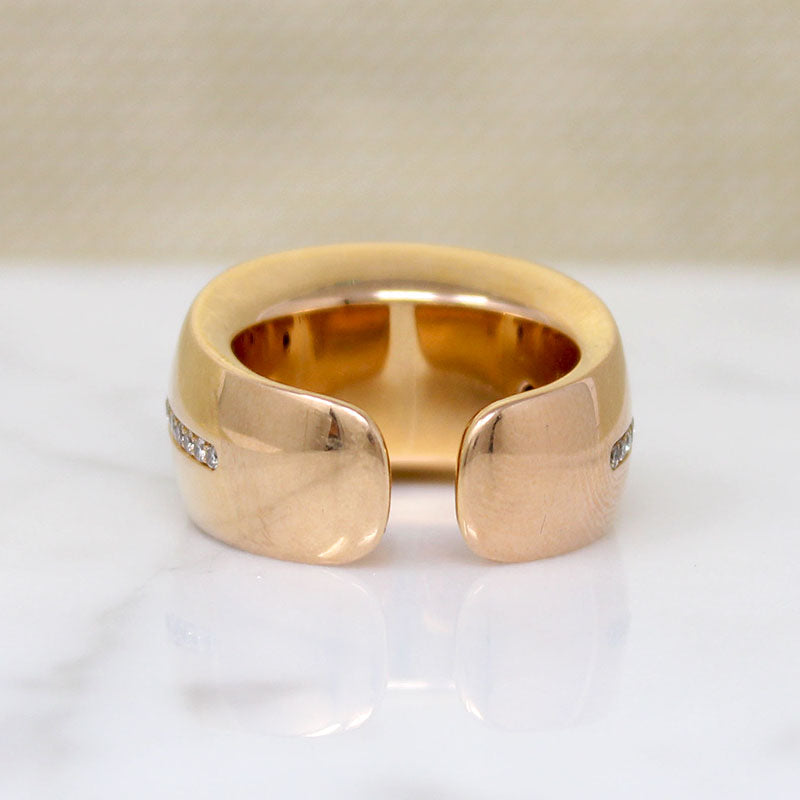 "Tubo Rotondo" 18k Gold & Diamond Band by Scheffel