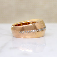 "Tubo Rotondo" 18k Gold & Diamond Band by Scheffel