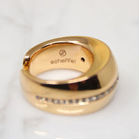 "Tubo Rotondo" 18k Gold & Diamond Band by Scheffel
