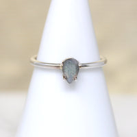 Labradorite Teardrop in Sterling Solitaire Ring
