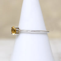 Radiant Citrine in Sterling Silver Solitaire Ring