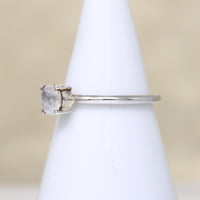 Magical Moonstone in Sterling Solitaire Ring