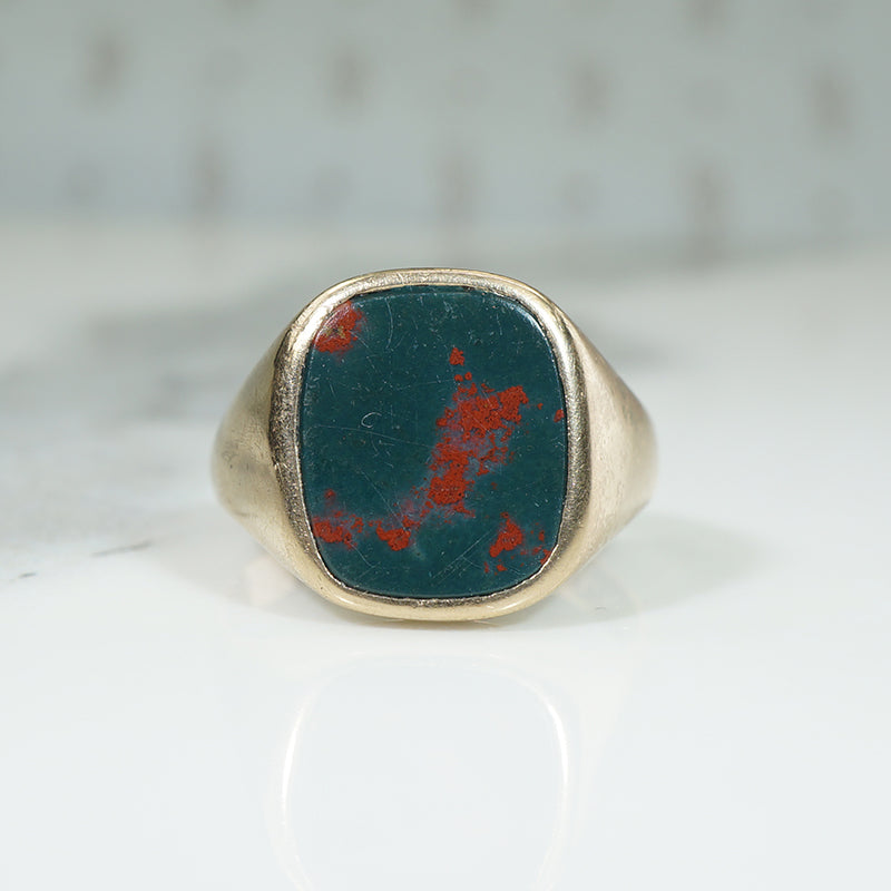 Fab Antique Bloodstone Signet Ring
