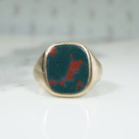 Fab Antique Bloodstone Signet Ring