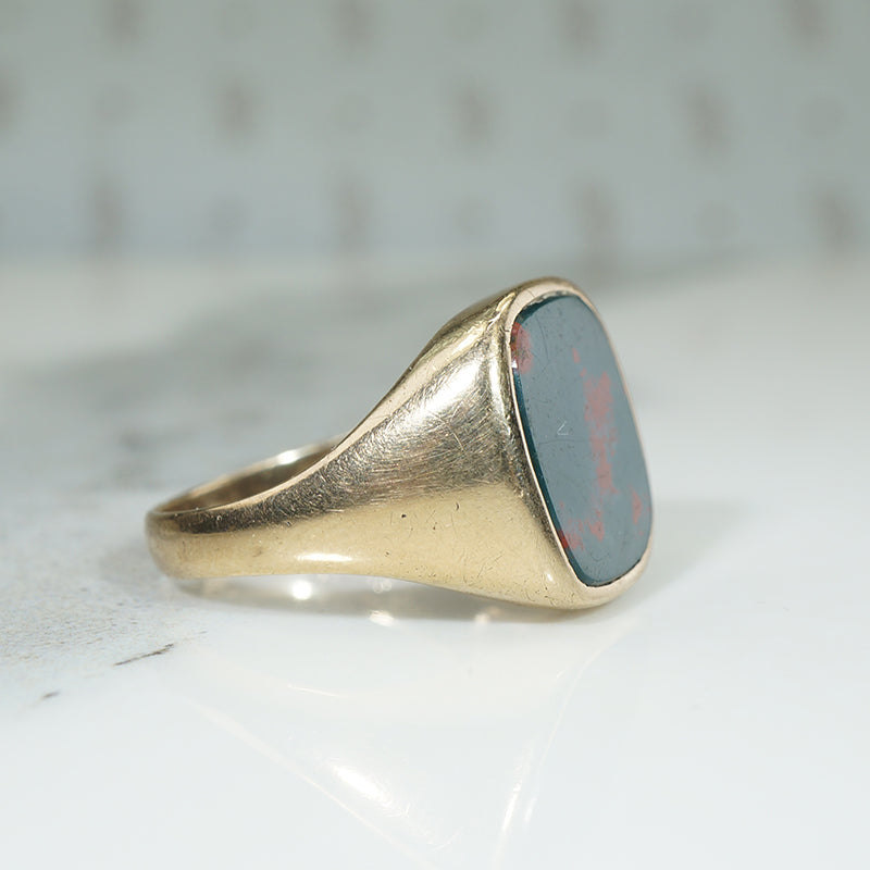 Fab Antique Bloodstone Signet Ring