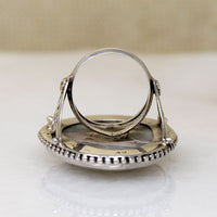 Superb Green Jasper in Sterling Silver Ring