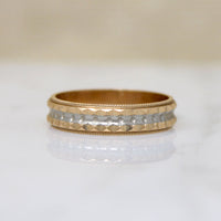 Cheerful Faceted Floral Two-Tone NOS Band