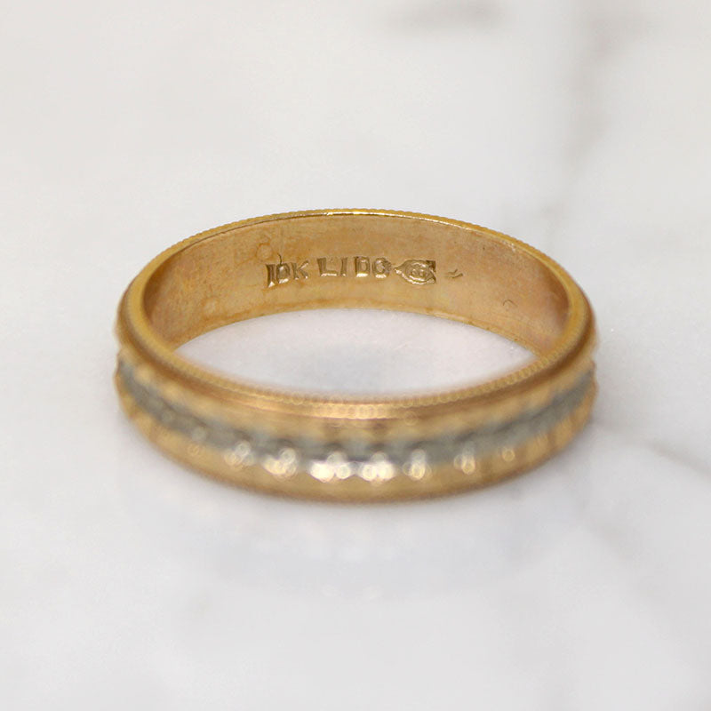 Cheerful Faceted Floral Two-Tone NOS Band