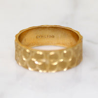 Swanky Circular Link Engraved NOS Gold Band