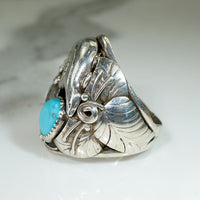 Fantastical Scene Turquoise & Sterling Silver Ring