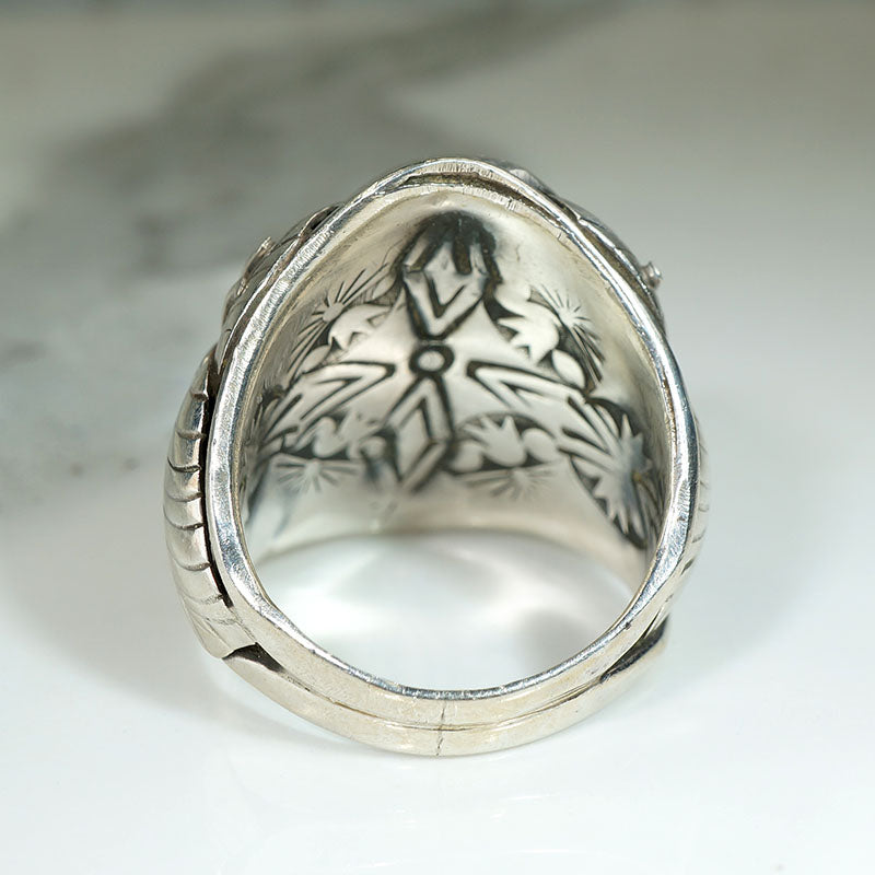 Fantastical Scene Turquoise & Sterling Silver Ring
